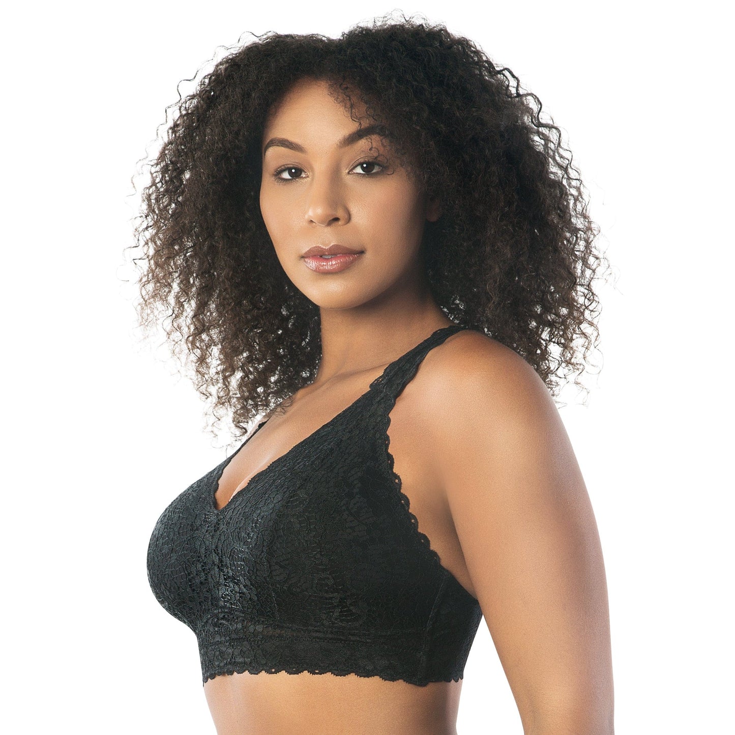 Adriana Wire-Free Lace Bralette - Black