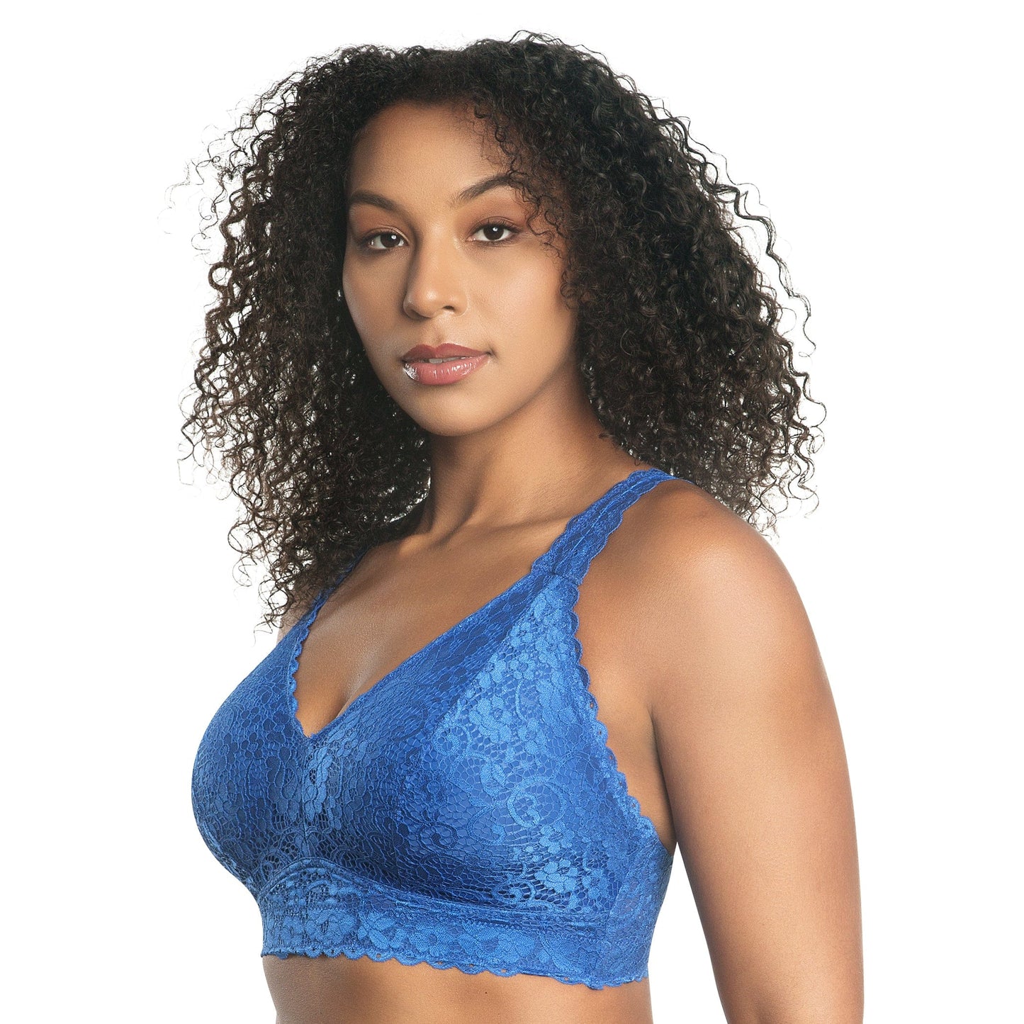 Adriana Wire-Free Lace Bralette  - Sapphire