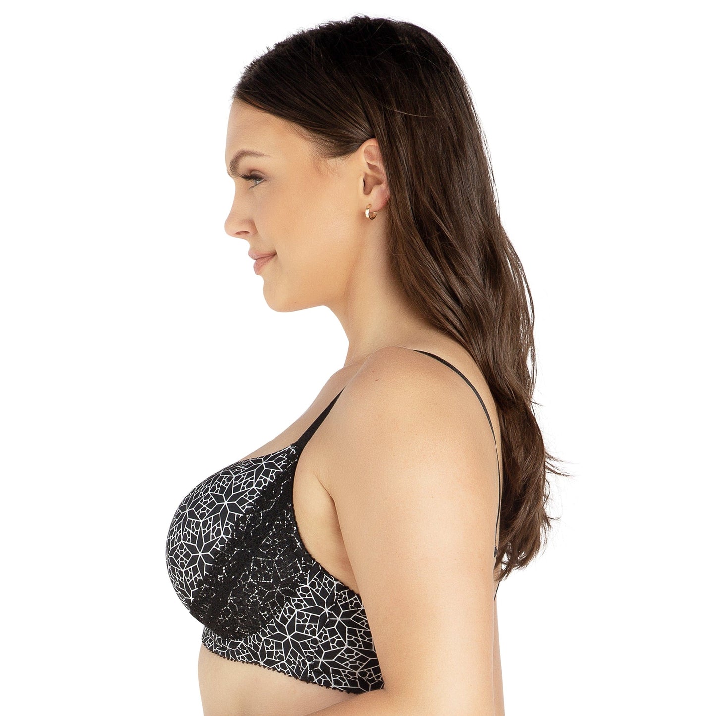 Casey Plunge Molded T-Shirt Bra - Mosaic Black