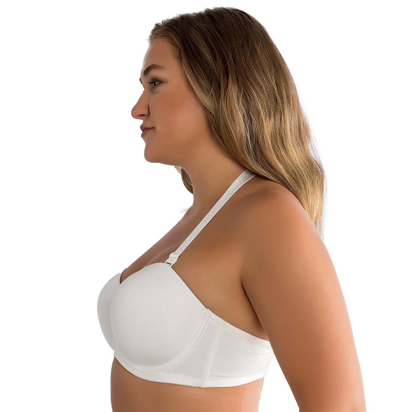 Elise Strapless Bra - Pearl White