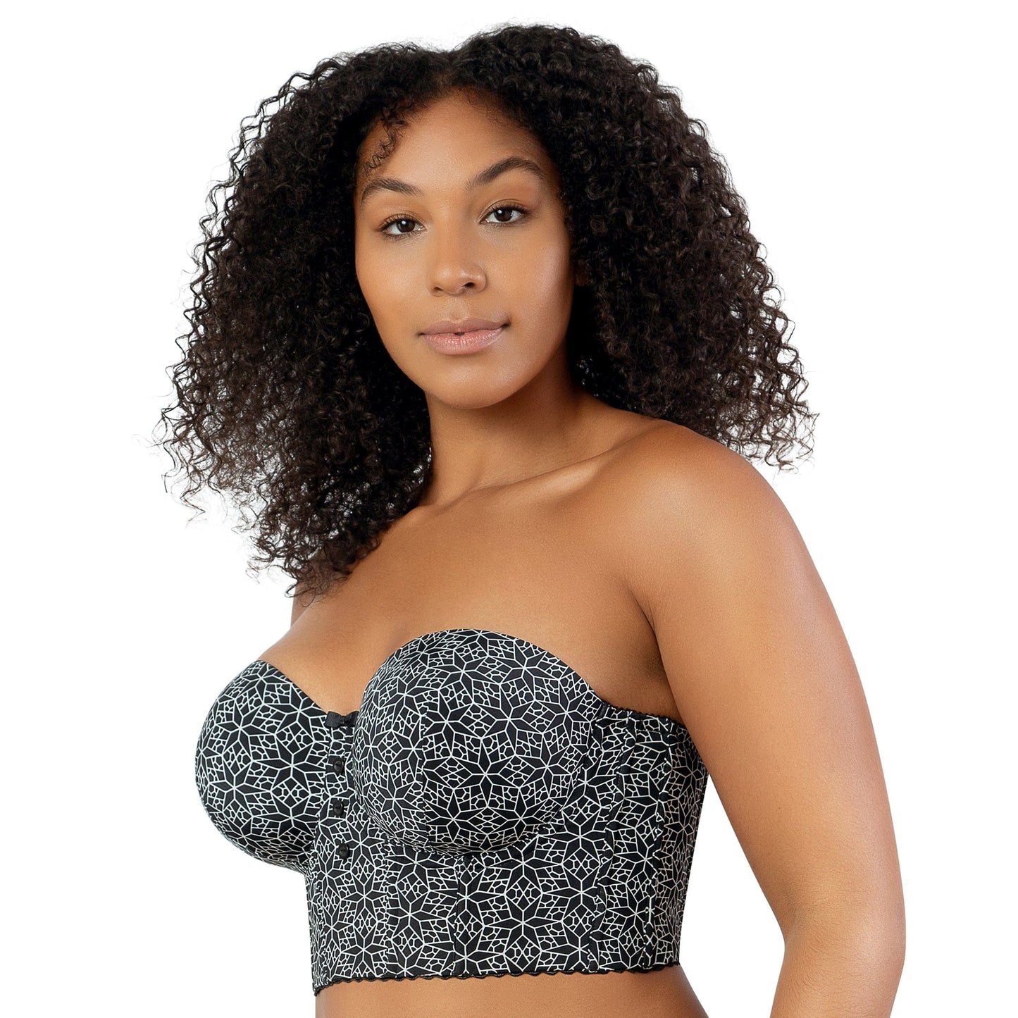 Marissa Longline Strapless Bra - Black Mosaic