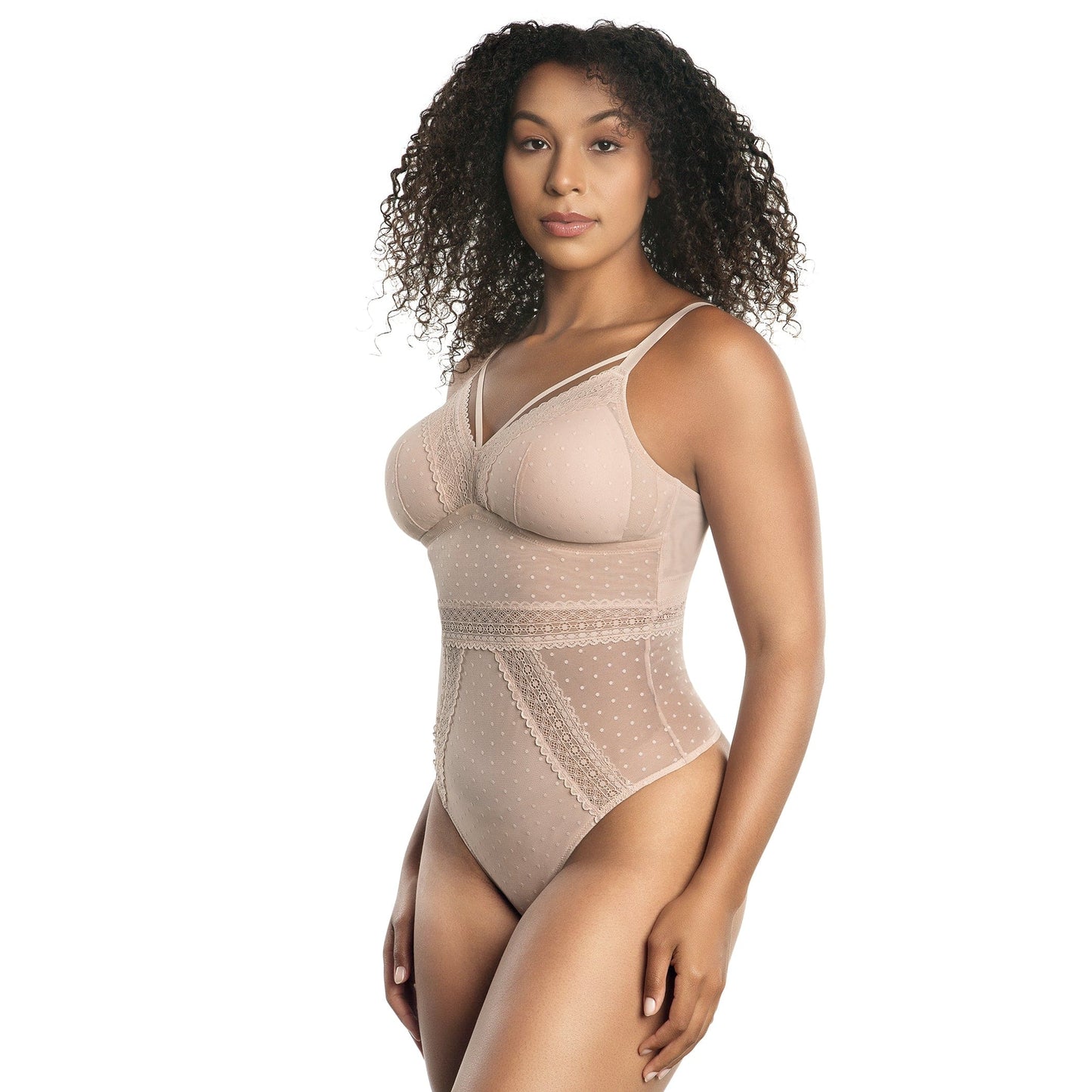 Mia Dot Bodysuit - Cameo Rose