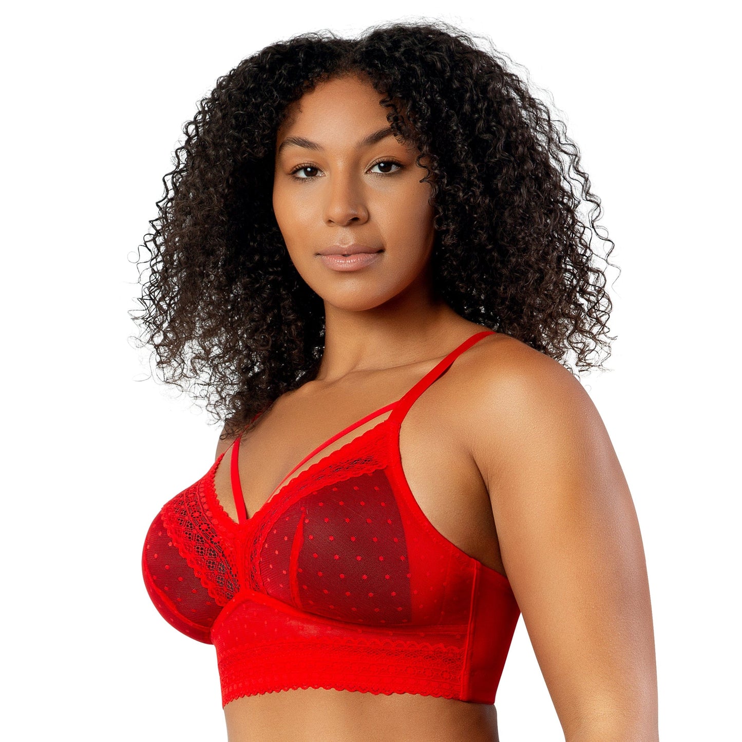 Mia Dot Wire-Free Bralette - Racing Red