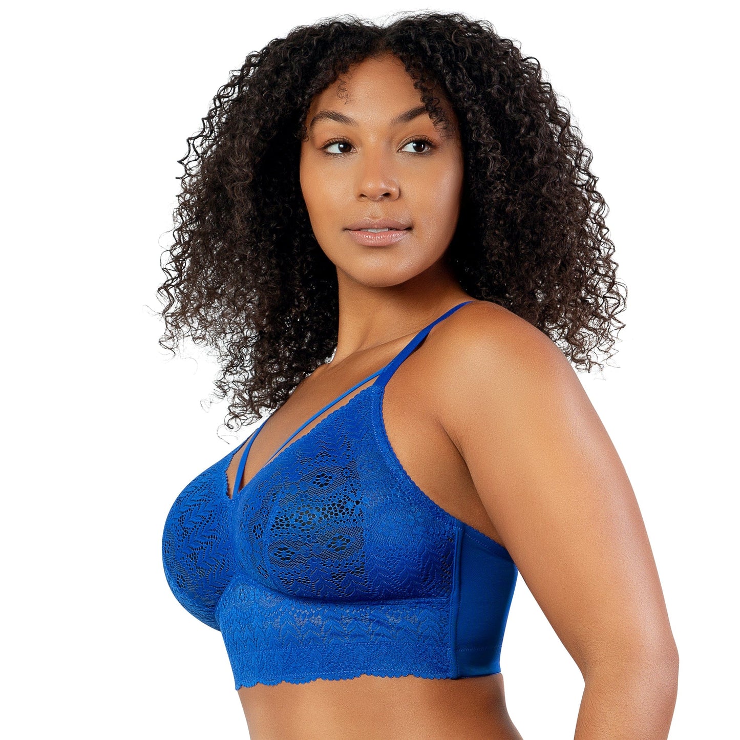 Mia Lace Wire-Free Lace Bralette - Sapphire