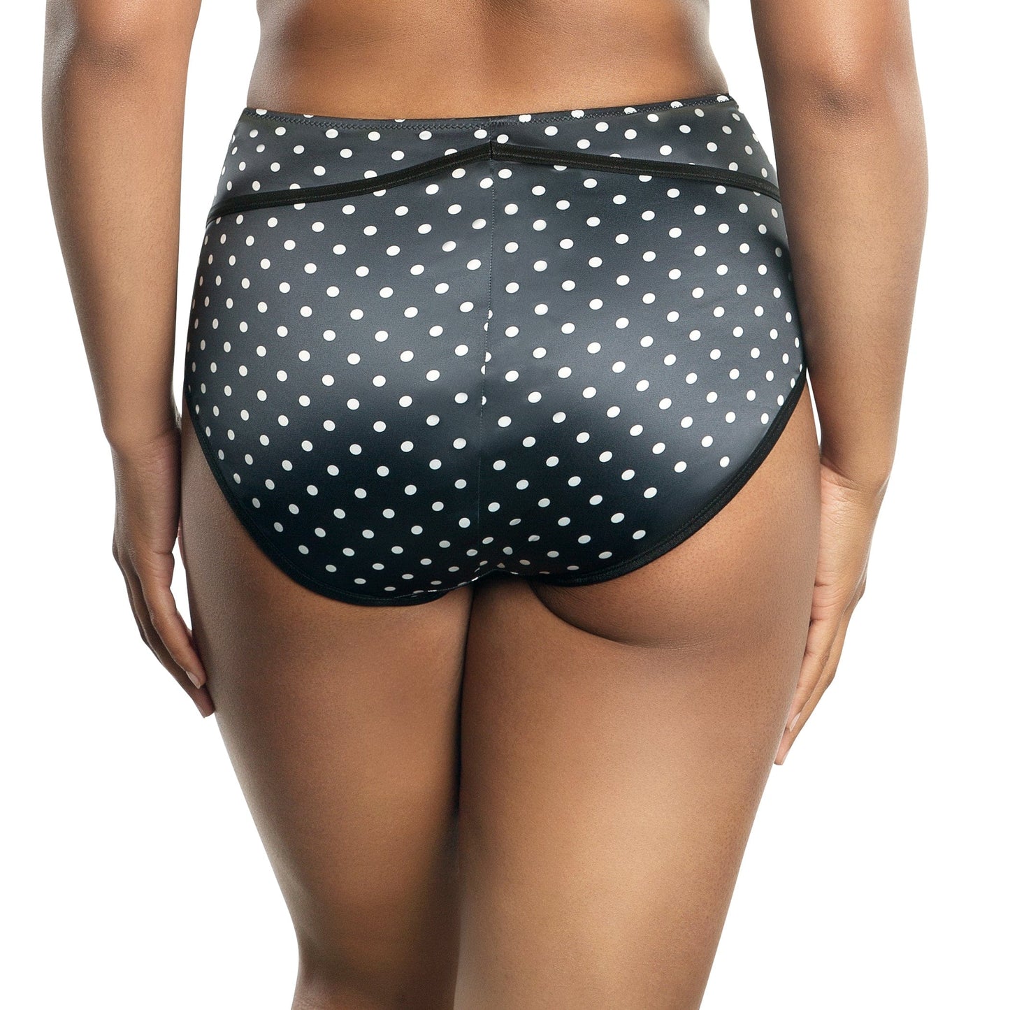 Charlotte High Waist Brief - Black Dot