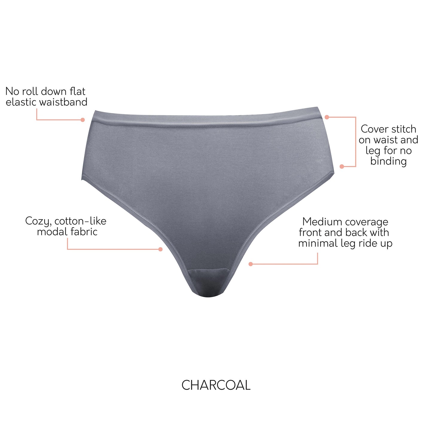 Cozy Hipster Panty - Charcoal