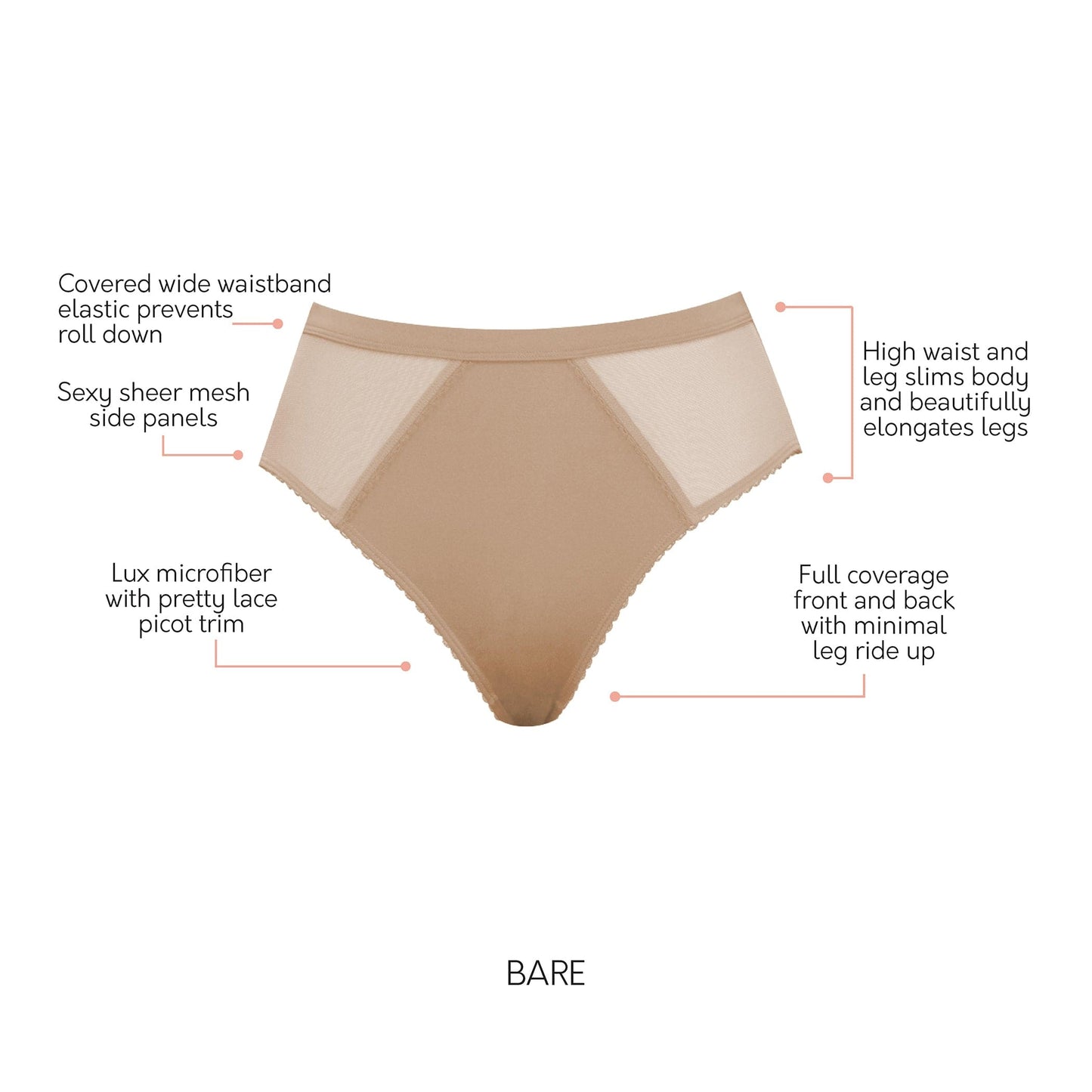 Micro Dressy French Cut Panty - Bare