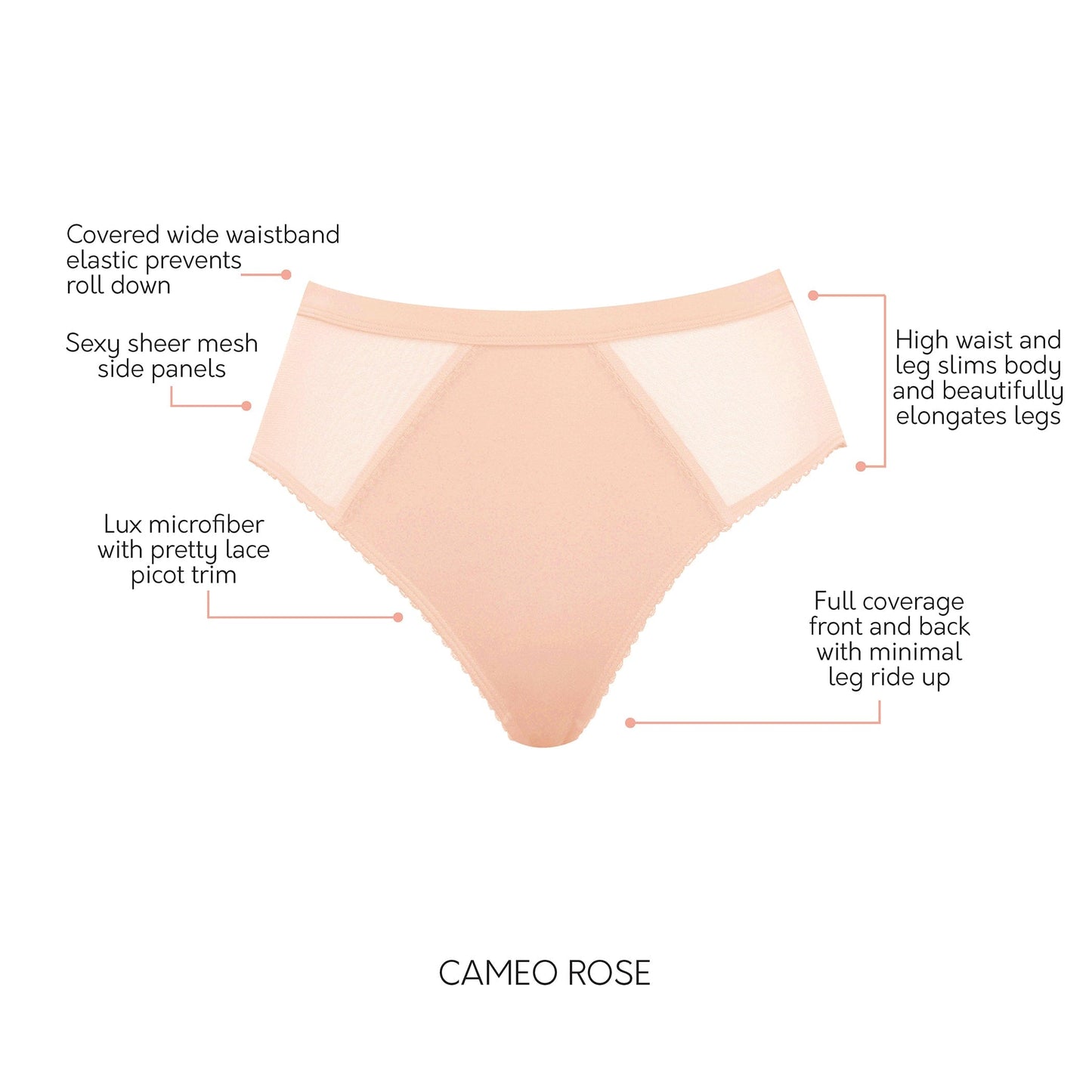 Micro Dressy French Cut Panty - Cameo Rose