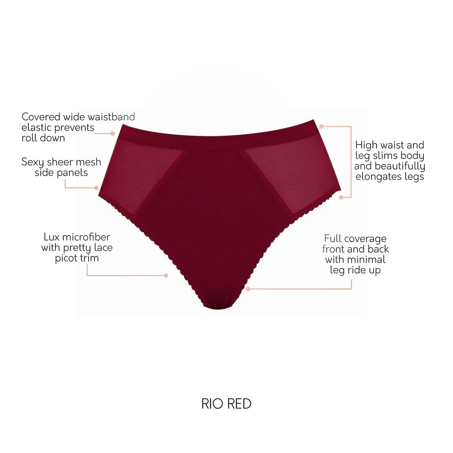 Micro Dressy French Cut Panty - Rio Red