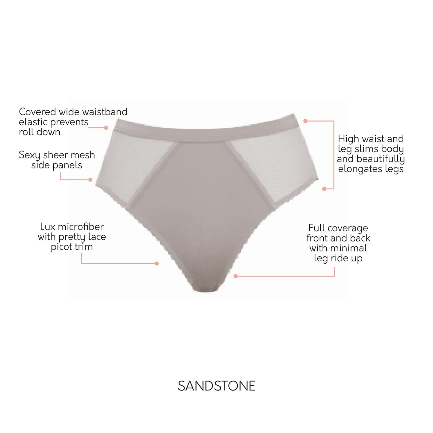 Micro Dressy French Cut Panty  - Sandstone