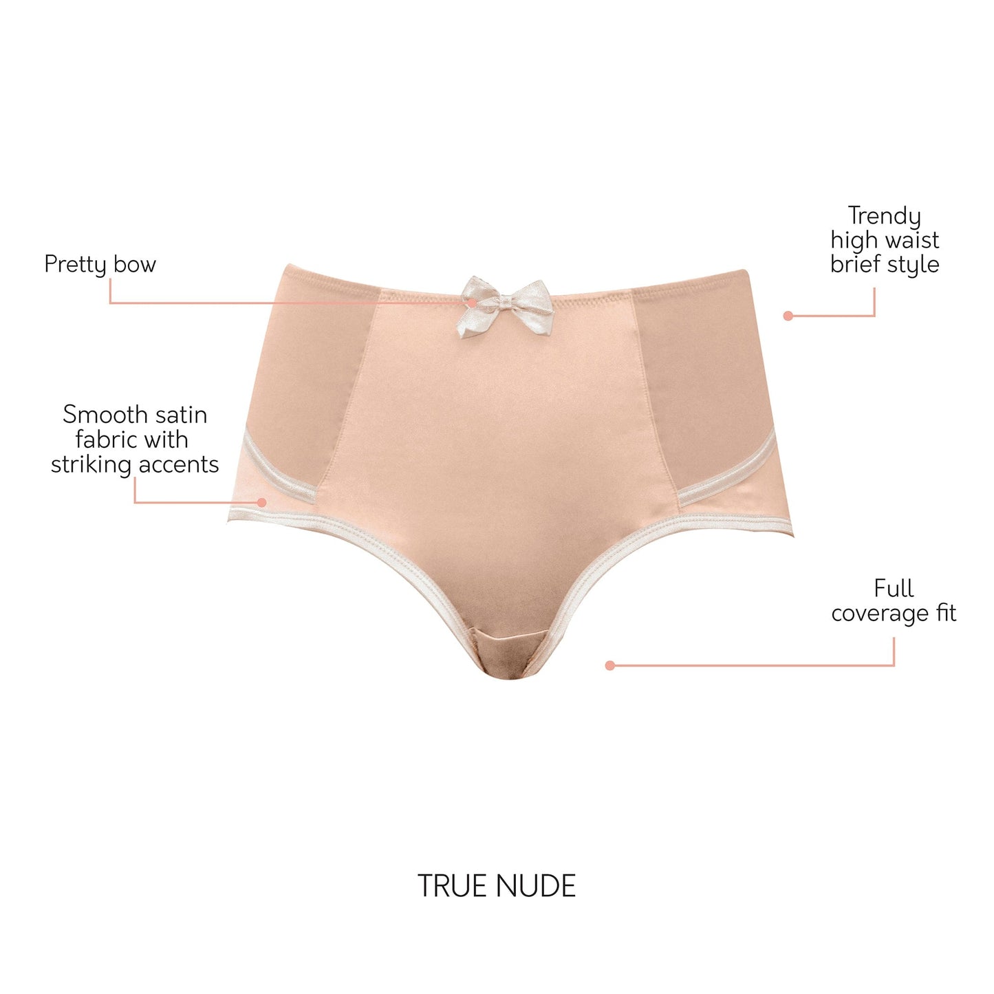 Charlotte High Waist Brief - T. Nude