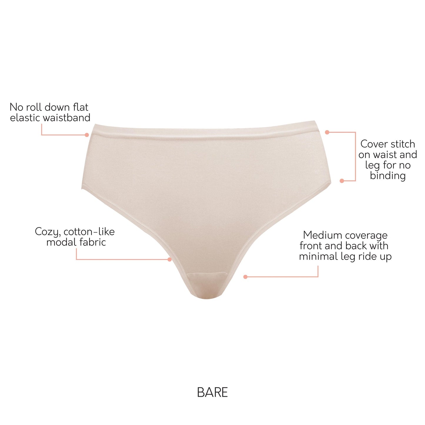 Cozy Hipster Panty - Bare