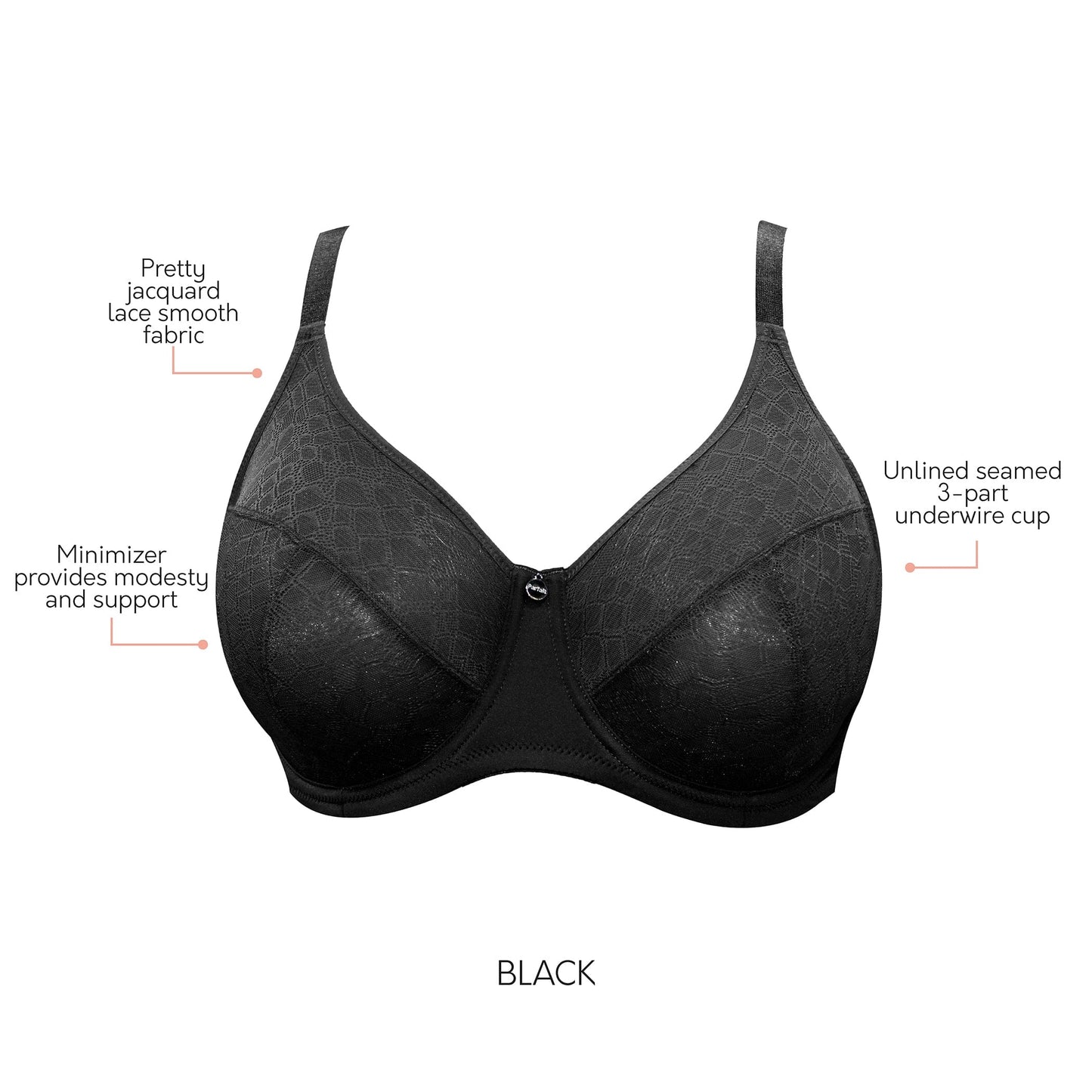 Enora Minimizer Bra - Black