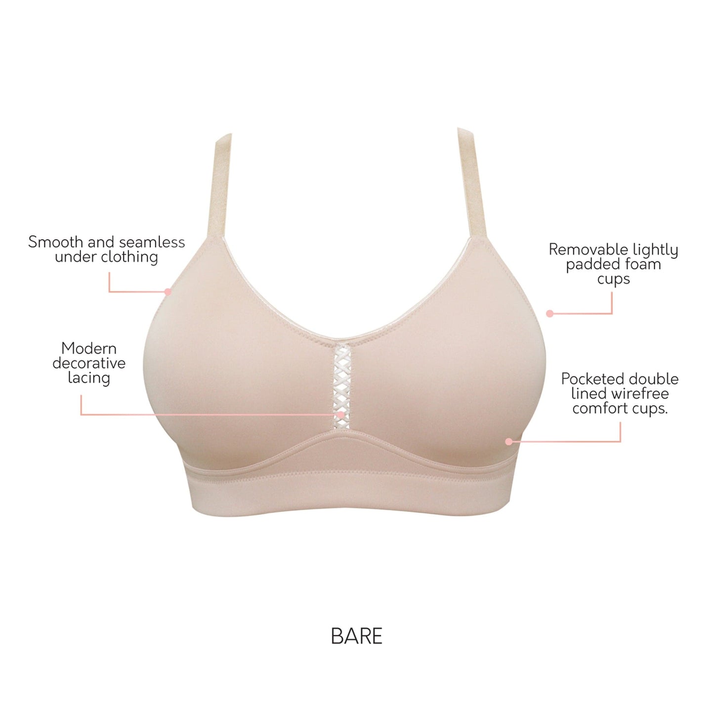 Erika Seamless Wire-free Bra - Bare