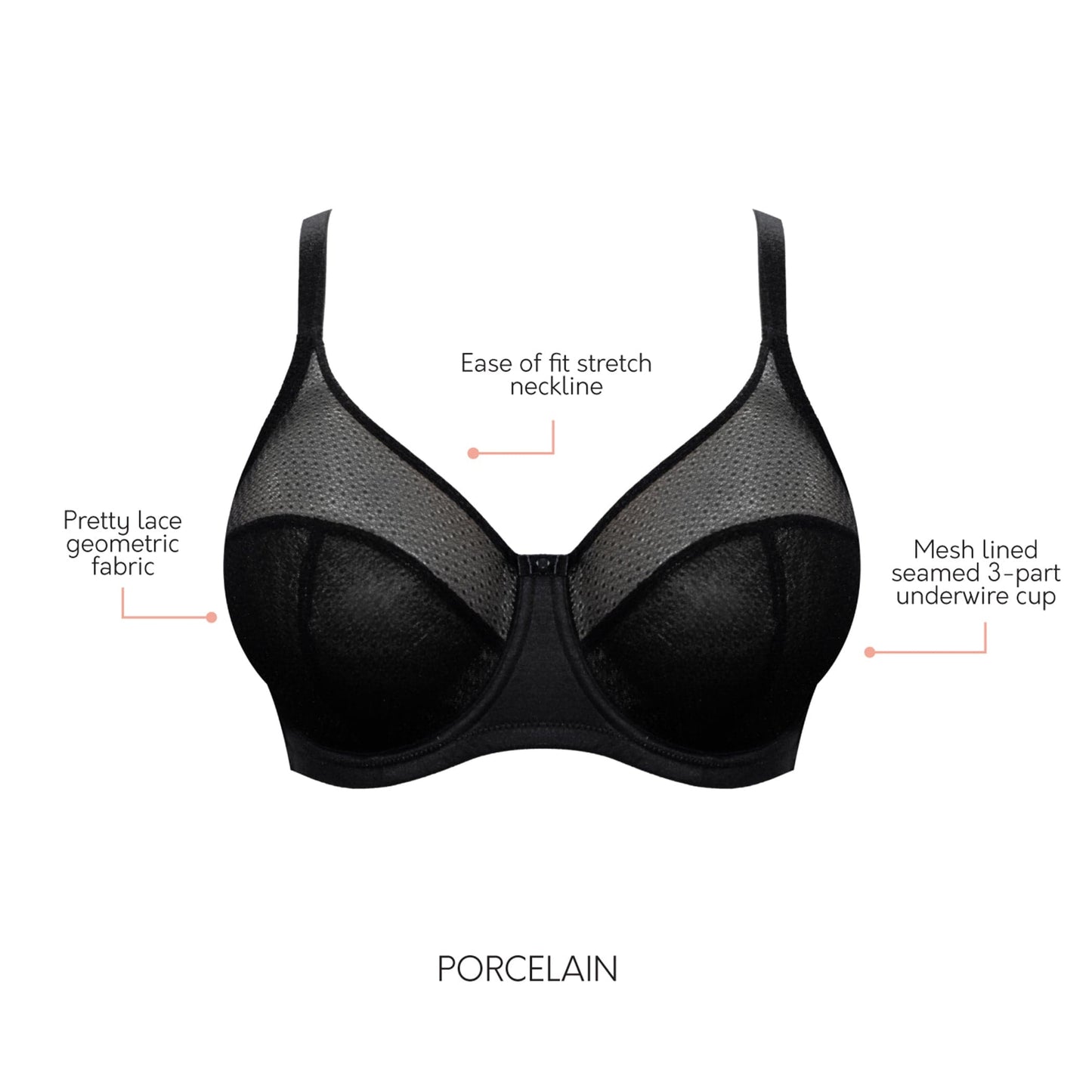 Paige Unlined Wire Bra - Black