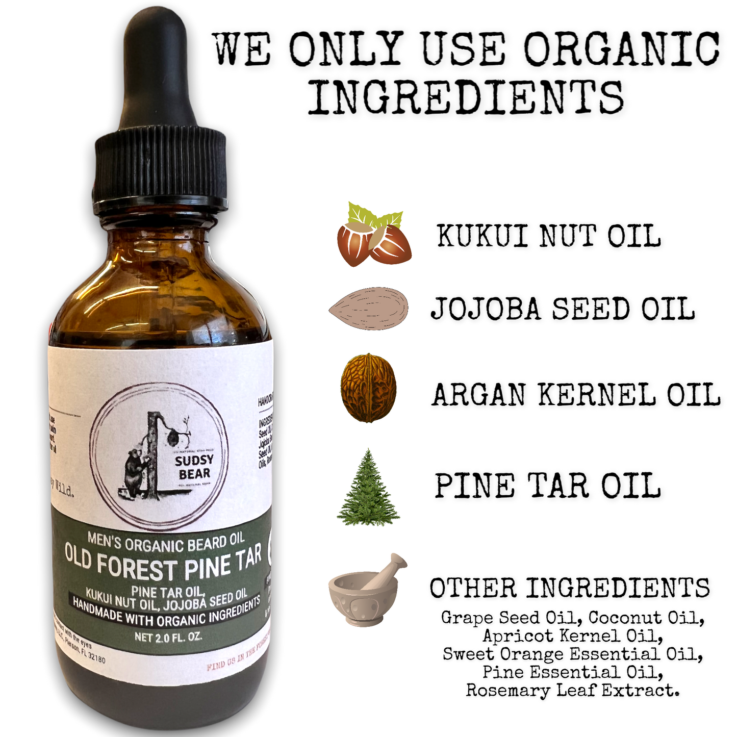 Old Forest Pine Tar Organic Beard Oil