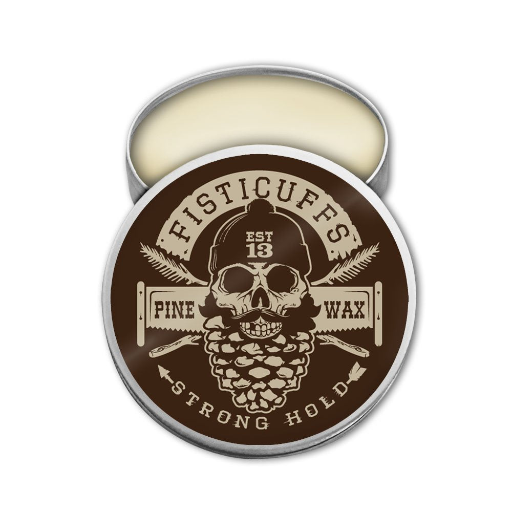 Fisticuffs™ Pine scent Strong Hold Mustache Wax 1 OZ. Tin