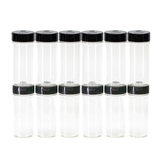 12 Pack - Plastic Shaker Jars