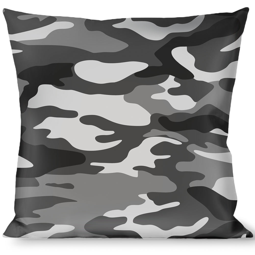 Buckle-Down Throw Pillow - Camo White