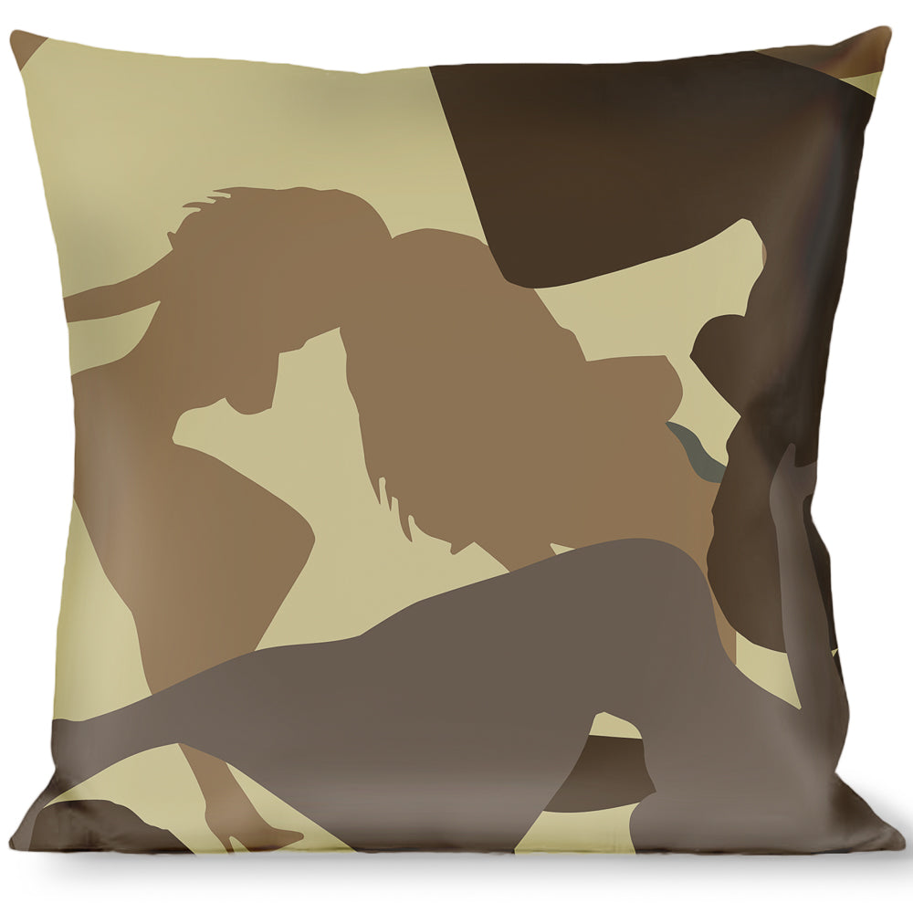 Buckle-Down Throw Pillow - Mud Flap Girls Camo Browns