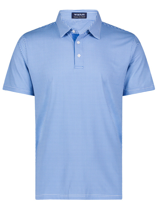 Gingham Print Polo