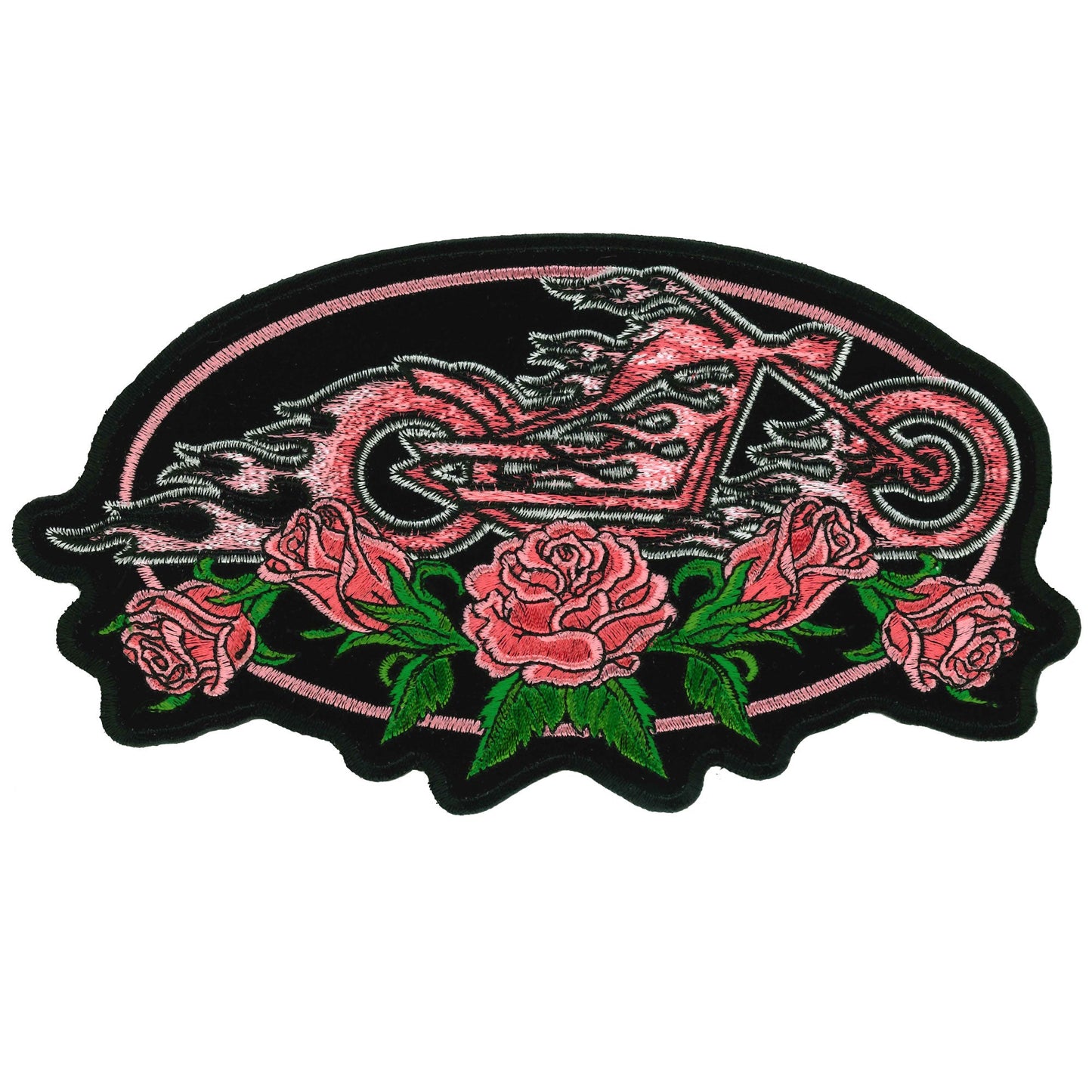 Hot Leathers Rose Oval 5" Patch