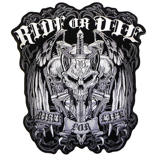 Hot Leathers PPA5187 Ride or Die Biker for Life 11" x 12" Patch