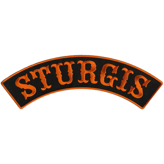 Hot Leathers PPM4155 Sturgis 12” X 3” Top Rocker Patch