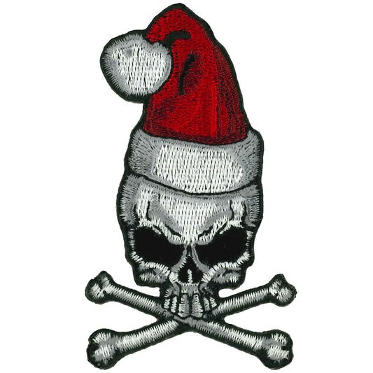 Hot Leathers Santa Skull 3.25" Patch