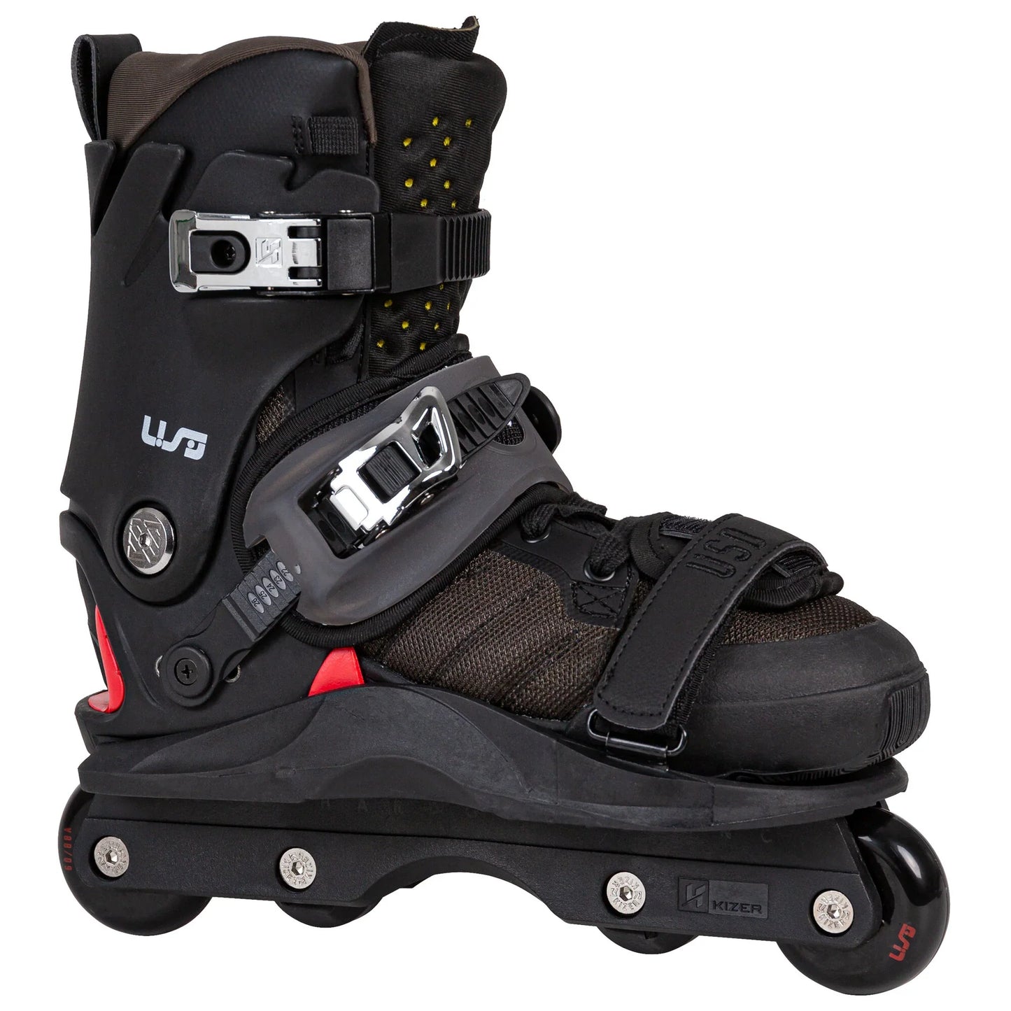 USD Shadow Team 60 Aggressive Inline Skates Complete - Black/Red