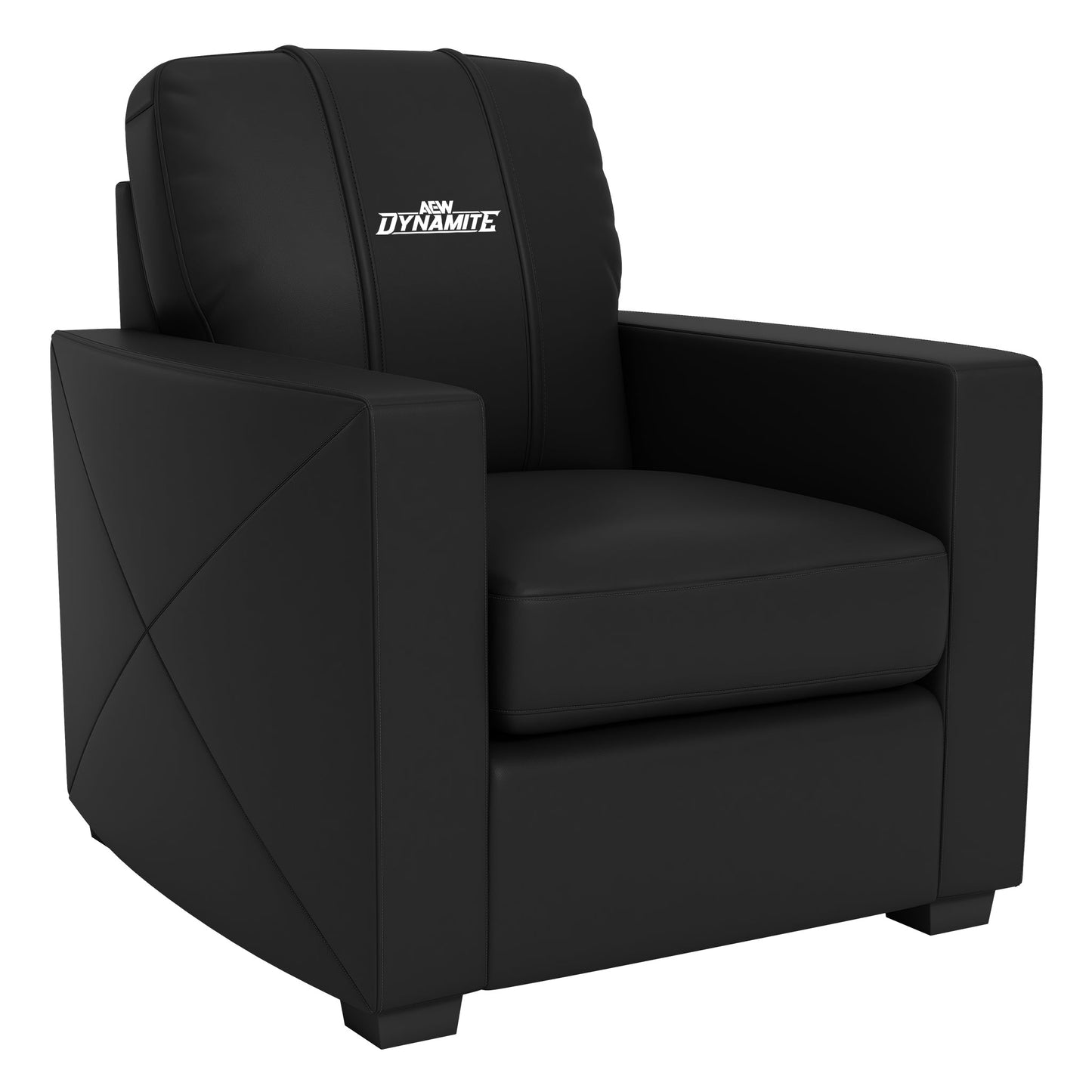 Silver Club Chair with  All Elite Wrestling Dynamite White Logo