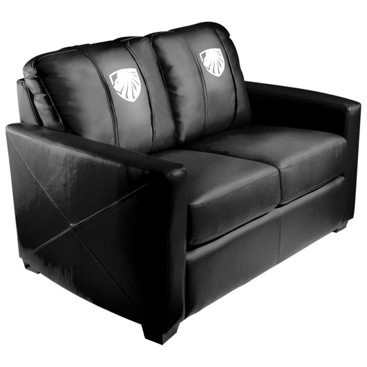 Stationary Loveseat with Las Vegas Inferno White  Logo