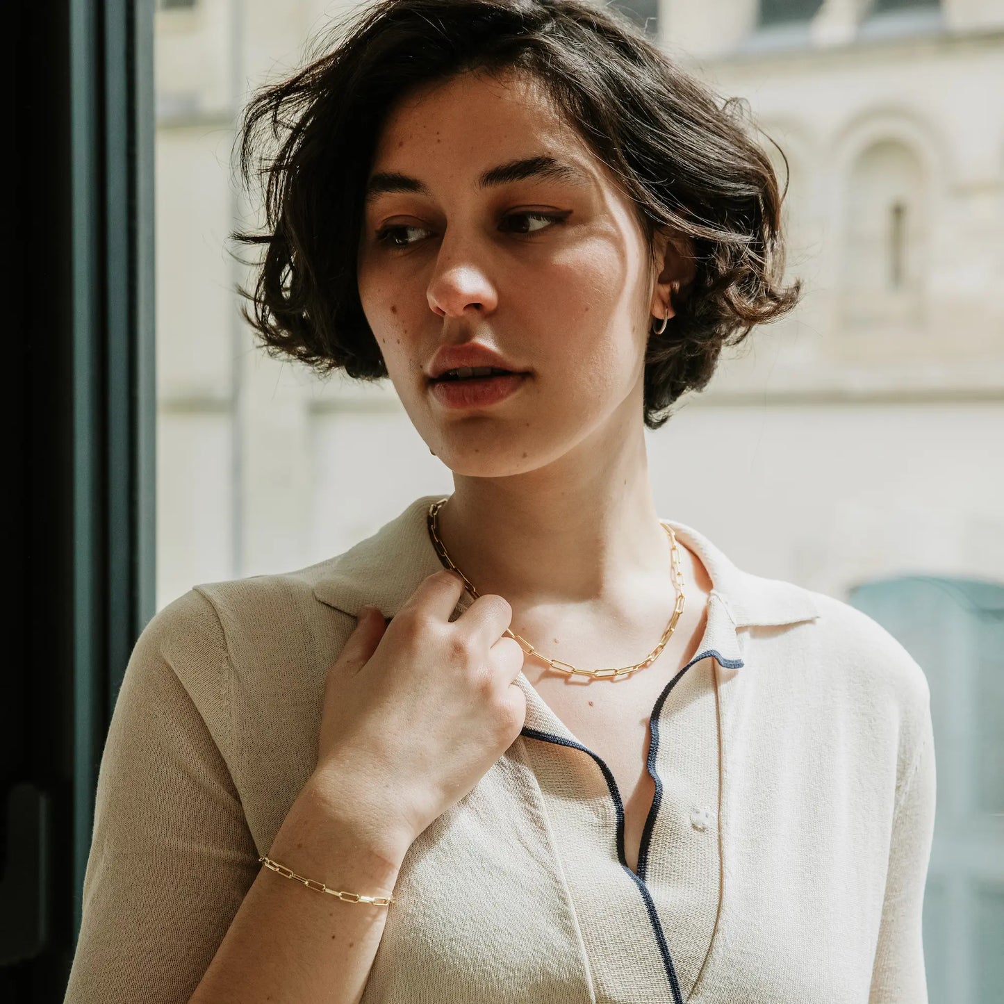 Paperclip Chain Necklace - Gold