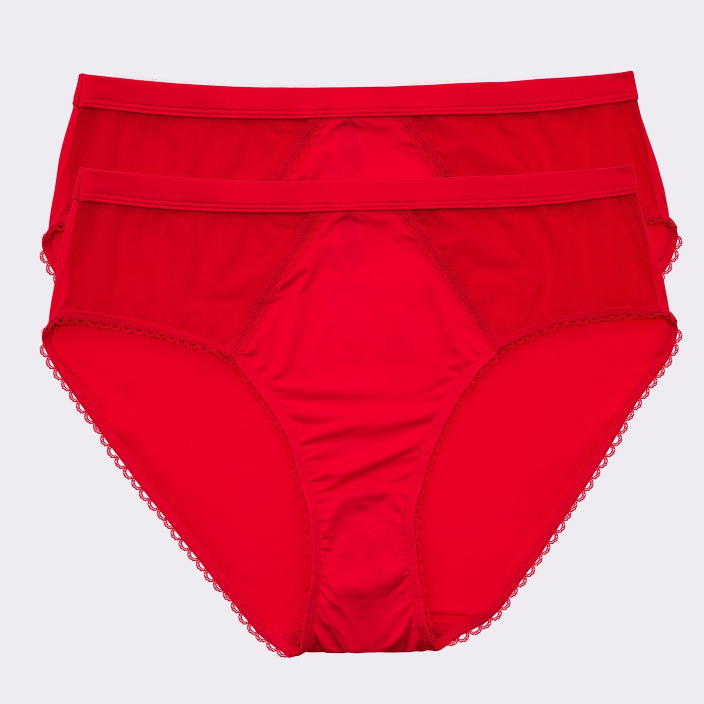 Micro Dressy French Cut Panty (2 Pack)  - Racing Red