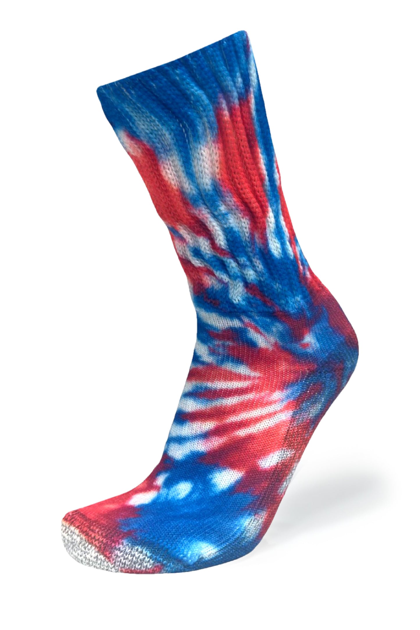 Cozy Diabetic Comfort Relax Fit Patriot Dye Crew Socks