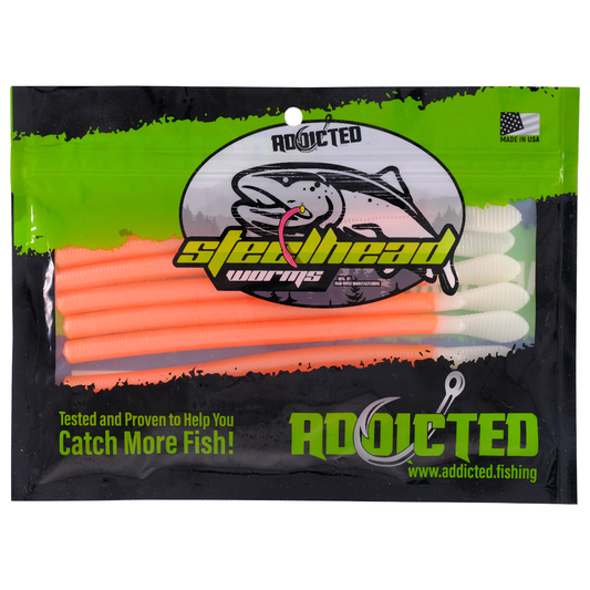 Peach Legend Steelhead Worms