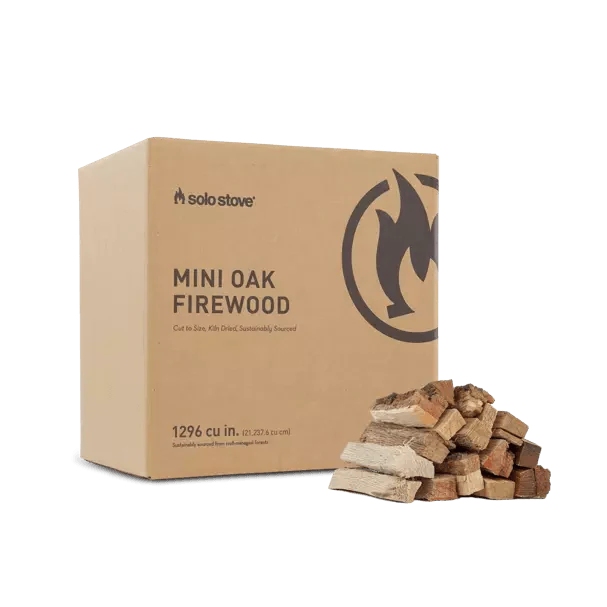 Solo Stove FUEL- Mini Oak Firewood for Mesa, Mesa XL, Pi Pizza Oven, and Fire Pit Cooking System, 100% Natural Oak Firewood Kiln-Dried | Starters & Color Packs for all Firepits