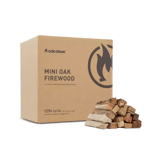 Solo Stove FUEL- Mini Oak Firewood for Mesa, Mesa XL, Pi Pizza Oven, and Fire Pit Cooking System, 100% Natural Oak Firewood Kiln-Dried | Starters & Color Packs for all Firepits