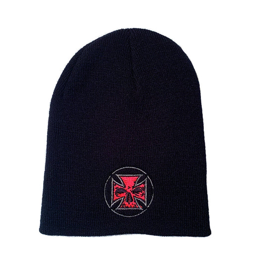 Pink Maltese Cross Beanie