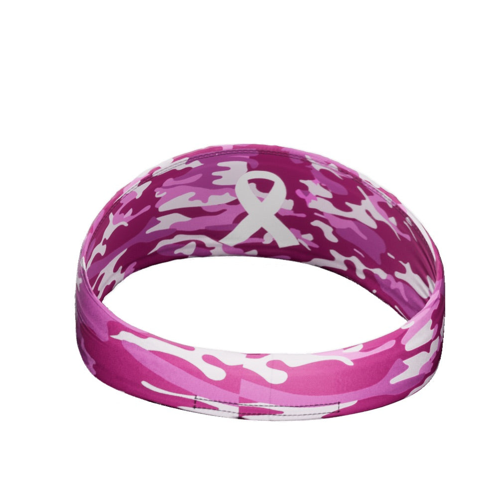 Pink Camo Breast Cancer Headband