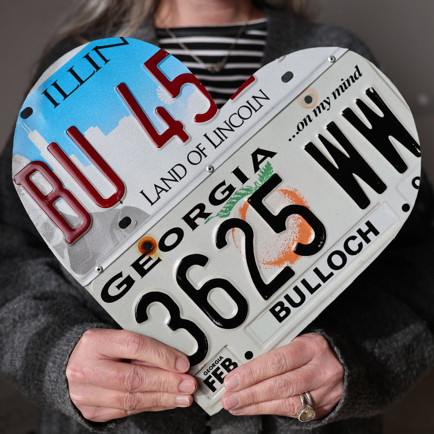 State Plate Heart Art