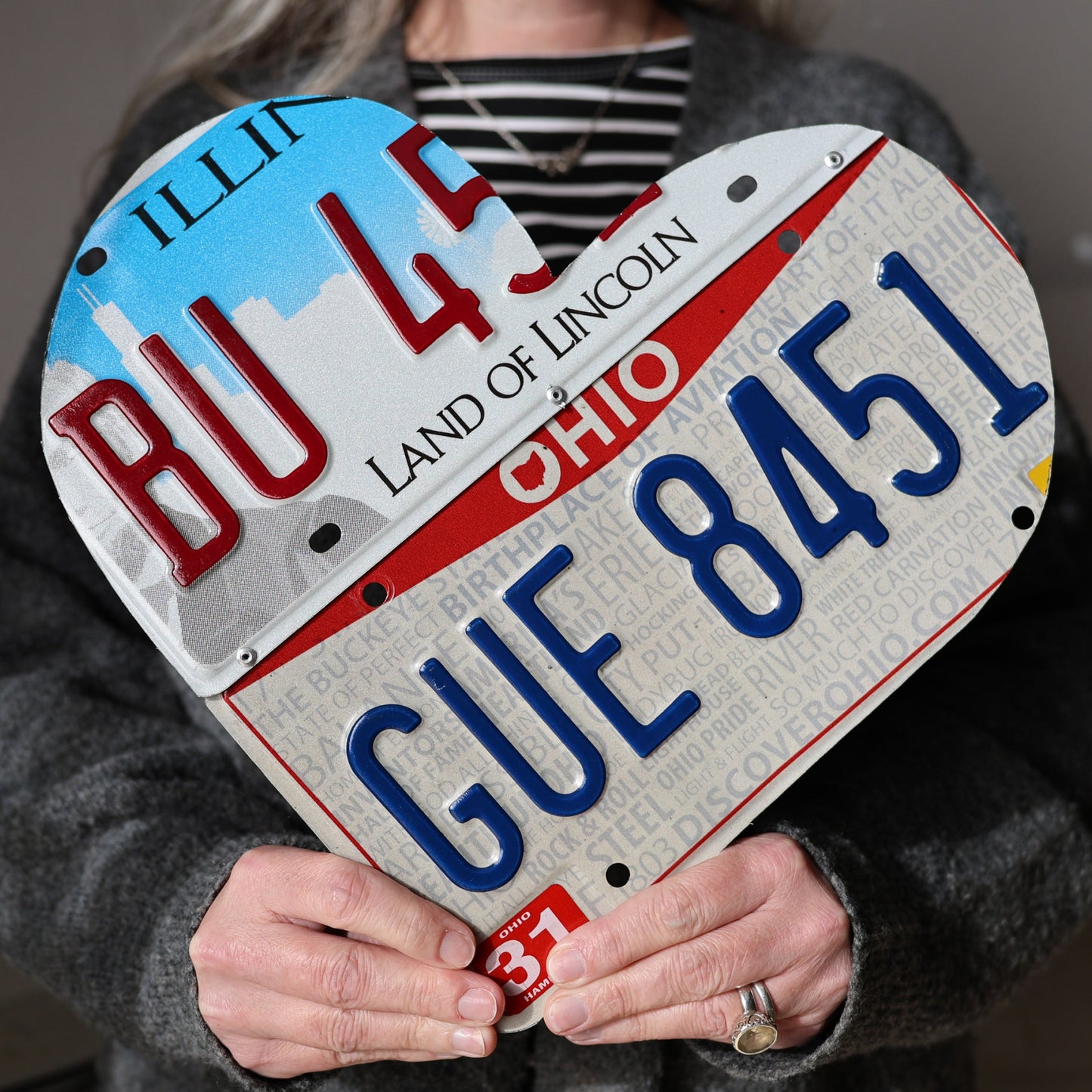 State Plate Heart Art