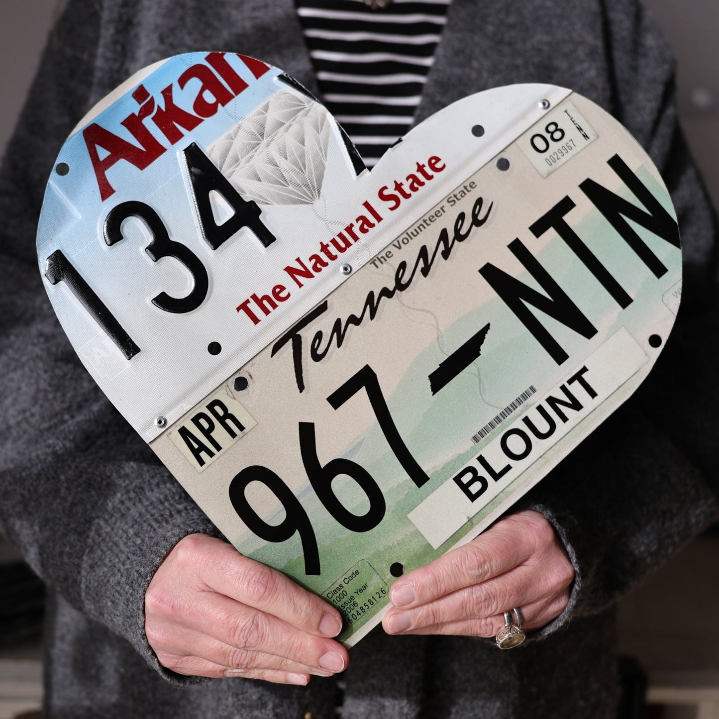 State Plate Heart Art