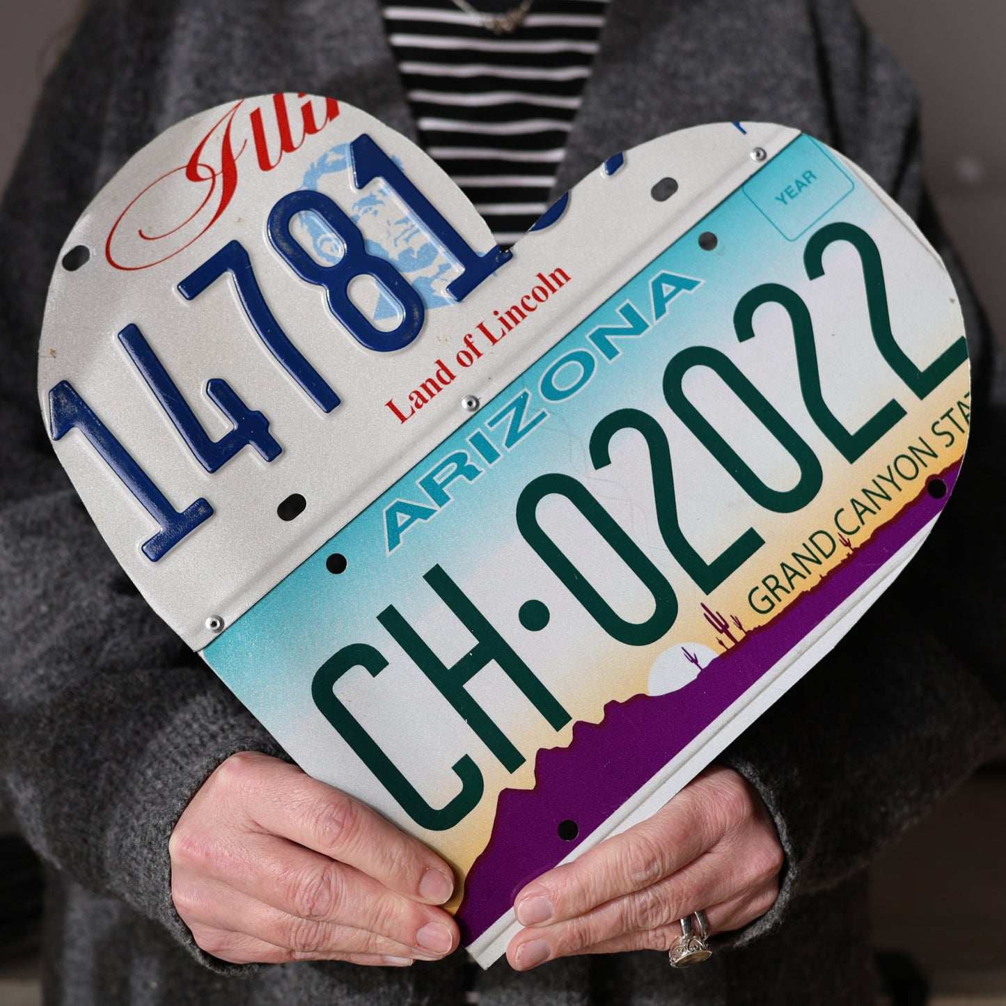 State Plate Heart Art