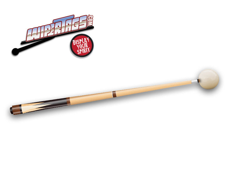 Pool Stick with Cue Ball WiperTags