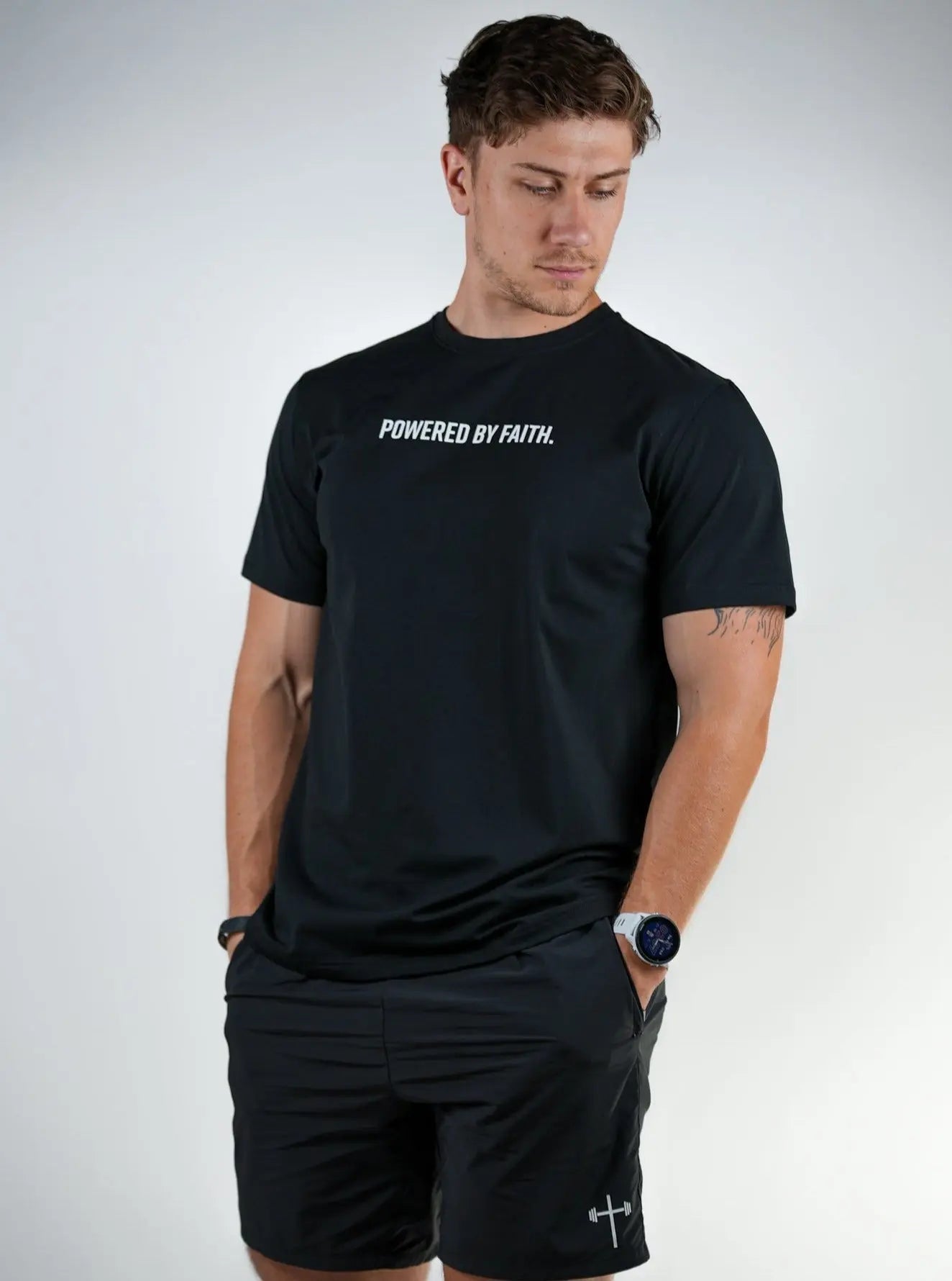 Powered By Faith Performance Tee