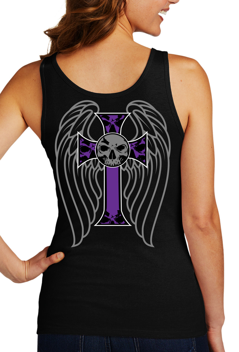 Women's Wings & Purple Cross Tank Top 2.0