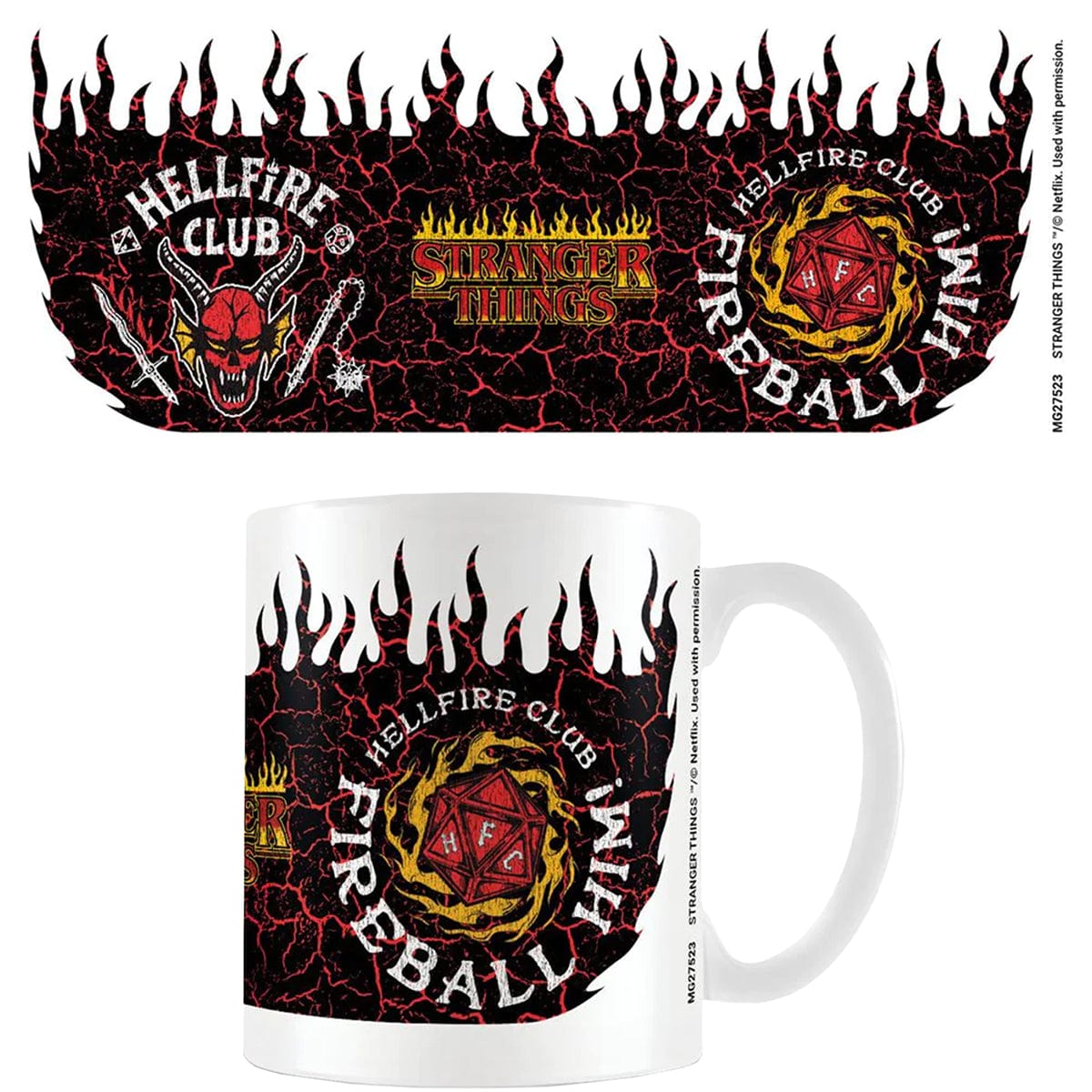 STRANGER THINGS 4 FIREBALL - 11oz - Mug -White