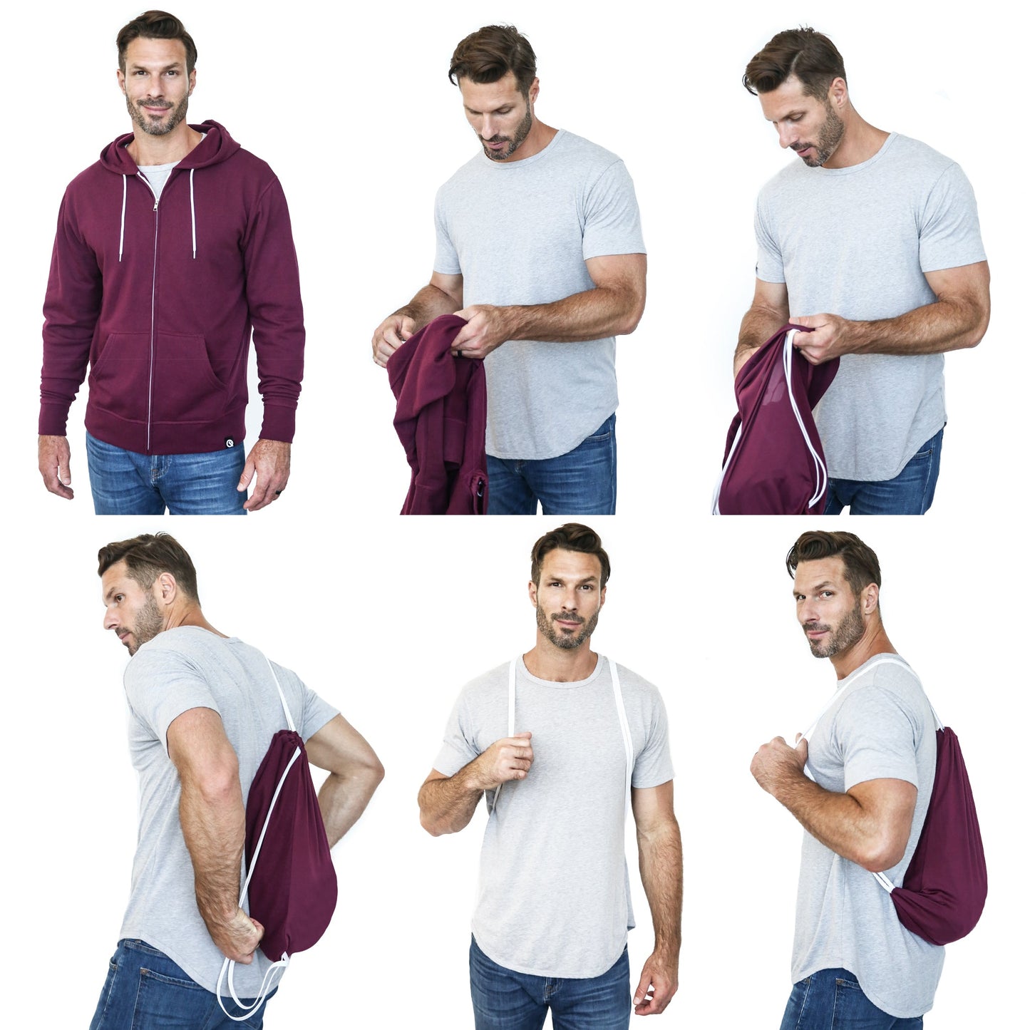 Hero Hoodie Lite (Burgundy)