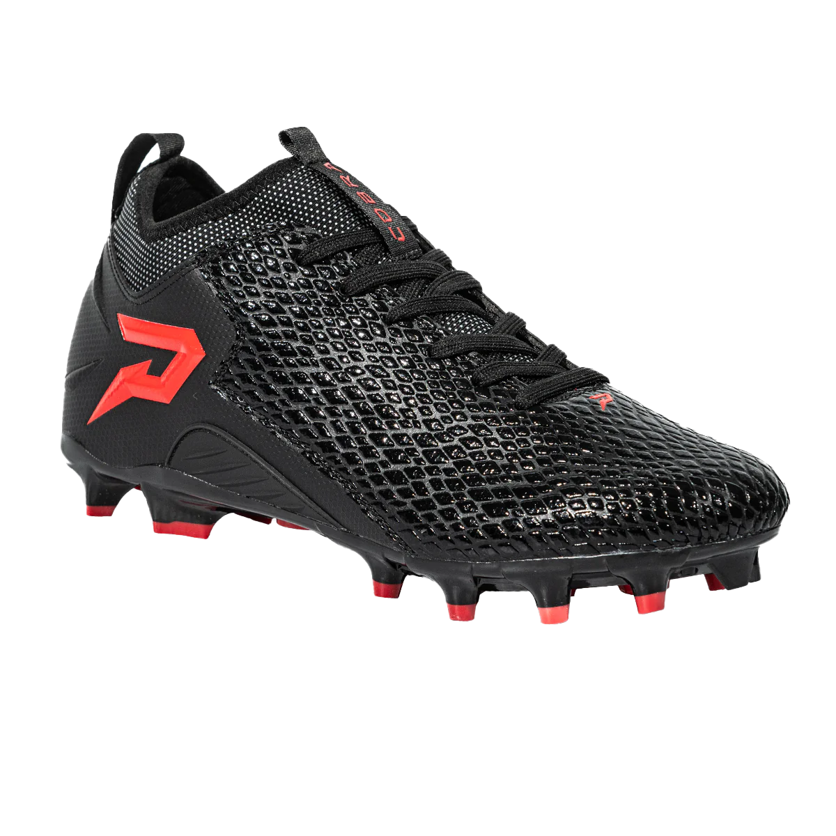 Quantum Speed: Football Cleats - Black Cobra Skin